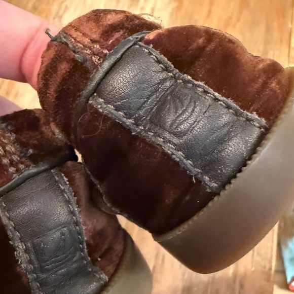 Sperry Mocha Mousse VELVET Boat Shoes with Moccasin Stitching Angler Fisherman - Picture 5 of 7